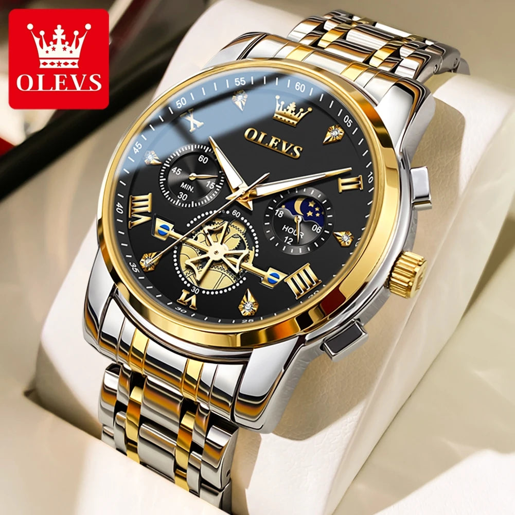OLEVS Quartz Chrono Moonphase