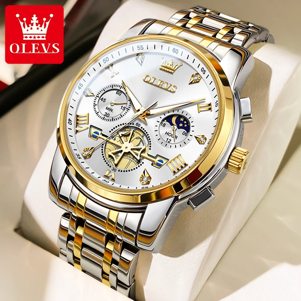 OLEVS Quartz Chrono Moonphase